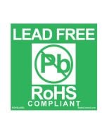 SCS ROHSLABEL RoHS Lead-Free Labels, Green, 1.75" x 1.75", Roll of 500