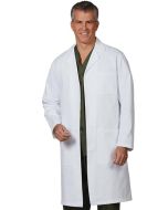 Fashion Seal® 3495 Cotton Poplin Knee-Length Unisex Lab Coat with 1 Inner & 2 Oversized Outer Pockets, White