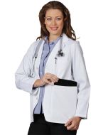 Fashion Seal® 419 Twill Consultation Unisex Lab Coat with 2 Inner & 2 Outer Oversized Pockets, White