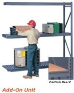 Tennsco BU-723696PA Bulk Storage Racks w/ Particle Board Decking Add-On Unit, 72" x 36" x 96" 