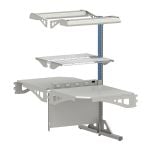Arlink 8000 Series Double-Sided Workstation Corner with Plastic Laminate Worksurface, 30" x 36" x 72"