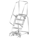 Ballymore SS053214P Stainless Steel Lockstep Ladder with 5 Perforated Steps, 32" x 46" x 83"