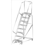 Ballymore SS083214P Stainless Steel Lockstep Ladder with 8 Perforated Steps, 32" x 64" x 113"