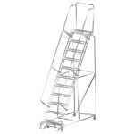 Ballymore SS113214P Stainless Steel Lockstep Ladder with 11 Perforated Steps, 32" x 82" x 143"