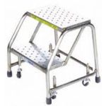 Ballymore SS2NP Stainless Steel Spring Loaded Ladder with 2 Perforated Steps, No Rails, 20" x 19" x 19"