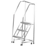 Ballymore SS320P Stainless Steel Spring Loaded Ladder with 3 Perforated Steps, 20" x 25" x 58.5"