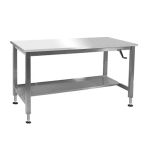 CleanPro® Stainless Steel Manual Lift Workbench with Stainless Steel Work Surface, 30" x 72" 