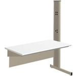 24" x 72" x 52" Single-Sided Modular Workstation Add-On with Formica™ Laminate & Rounded Front Edge
