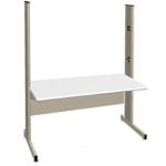 24" x 48" x 72" Single-Sided Modular Workstation with LisStat™ ESD Laminate & Rounded Front Edge