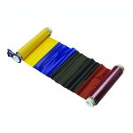 Printer Ribbon, Black/Red/Blue/Yellow, 6.25