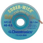 Chemtronics 40-4-5 Soder-Wick Lead-Free Desoldering Braid, Blue, 0.110
