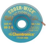 Chemtronics 60-2-5 Soder-Wick No Clean Desoldering Braid, Yellow, 0.060