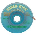 Chemtronics 60-3-10 Soder-Wick No Clean Desoldering Braid, Green, 0.080