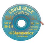 Chemtronics 80-2-10 Soder-Wick Rosin Desoldering Braid, Yellow, 0.060