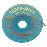 Chemtronics 80-5-5 Soder-Wick Rosin Desoldering Braid, Brown, 0.145