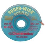 Chemtronics 80-6-5 Soder-Wick Rosin Desoldering Braid, Red, 0.210