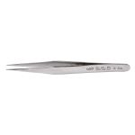 CHP 0-SA General Purpose Anti-Magnetic Stainless Steel Tweezer with Thin Handle & Small, Fine Pointed Tips, 4.75" OAL