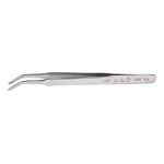 CHP 106-SA Anti-Magnetic Stainless Steel SMD Tweezer with Wide, Flat Curved Tips, 4.75" OAL