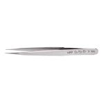 CHP 3-SA Anti-Magnetic Stainless Steel Tweezer for Microelectronics with Strong, Very Fine Pointed Tips, 4.75" OAL