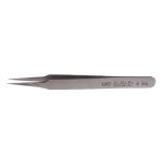 CHP 4-SA Anti-Magnetic Stainless Steel Tweezer with Tapered, Very Fine Sharp Pointed Tips, 4.25" OAL