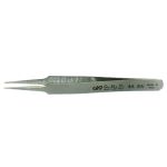 CHP 4A-SA Anti-Magnetic Stainless Steel Tweezer with Tapered, Strong, Very Fine Sharp Pointed Tips, 4.25" OAL