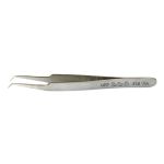 CHP 51-S-SA Anti-Magnetic Stainless Steel Tweezer with 40° Bent Curved, Super Fine Pointed Tips, 4.75" OAL