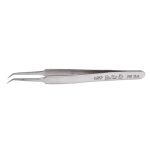 CHP 5B-SA Anti-Magnetic Stainless Steel SMD Tweezer with Tapered, 40° Bent Curved, Very Fine, Sharp Pointed Tips, 4.25" OAL