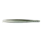 CHP 65A-SA Anti-Magnetic Stainless Steel Tweezer with Long Thin Handle & 40° Bent, Very Fine Pointed Tips, 5.25" OAL