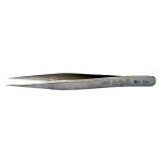 CHP SA-SA General Purpose Anti-Magnetic Stainless Steel Tweezer Tapered, Strong, Very Fine Thin Pointed Tips, 4.75" OAL