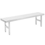 CleanPro EGBPH Electropolished Gowning Bench with 0.38" x 3" Perforated Top