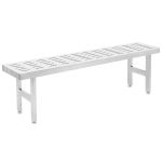 CleanPro EGBPSH Electropolished Gowning Bench with 0.38" x 3" Slotted Top