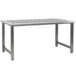CleanPro® 24" x 72" Stainless Steel Workbench with 0.5" x 3" Slotted Stainless Steel Work Surface