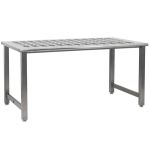 CleanPro® 24" x 72" Stainless Steel Workbench with 1" x 3" Slotted Stainless Steel Work Surface & Rounded Front Edge