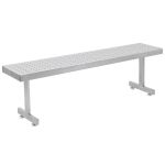 CleanPro SGBP Stainless Steel Gowning Bench with 0.38" x 3" Perforated Top & Recessed Legs