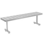CleanPro SGBPS Stainless Steel Gowning Bench with 0.38" x 3" Slotted Top & Recessed Legs