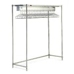 Chrome Wire Cleanroom Gowning Rack with Hanger Slots