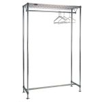 Brushed Stainless Steel Wire Cleanroom Gowning Rack with Hanger Tube