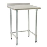 Eagle T2430STEM-BS Stainless Steel Table with Marine Edge & Stainless Tube Base, 24" x 30" 
