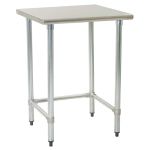 Eagle Worktable, 14 ga. 304 Stainless Steel, Flat Top, Stainless Tubing Base 24"x36" 