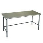 Eagle Worktable, 16 ga. 430 Stainless Steel, Flat Top, Stainless Tubing Base 24"x84" 