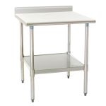 Eagle T3030EM-BS Stainless Steel Table with Marine Edge & Galvanized Shelf Base, 30" x 30" 