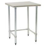 Eagle Worktable, 16 ga. 430 Stainless Steel, Flat Top, Stainless Tubing Base 30"x36" 