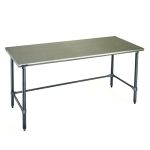 Eagle Worktable, 16 ga. 430 Stainless Steel, Flat Top, Stainless Tubing Base 36"x72" 