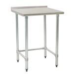 Eagle UT2430GTB Stainless Steel Table with Rear Upturn & Galvanized Tube Base, 24" x 30"