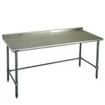 24" x 72" Stainless Steel Table with Rear Upturn & Galvanized Tube Base