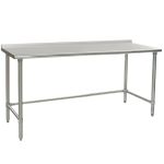 30" x 72" Stainless Steel Table with Rear Upturn & Galvanized Tube Base