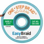 Easy Braid OS-C-5AS One-Step No-Clean Anti-Static Desoldering Braid, 0.075