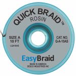 Easy Braid Q-A-10AS Quick Braid Rosin Anti-Static Desoldering Wick, 0.025