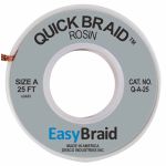 Easy Braid Q-A-25 Quick Braid Rosin Desoldering Wick, 0.025