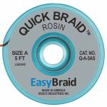 Easy Braid Q-A-5AS Quick Braid Rosin Anti-Static Desoldering Wick, 0.025